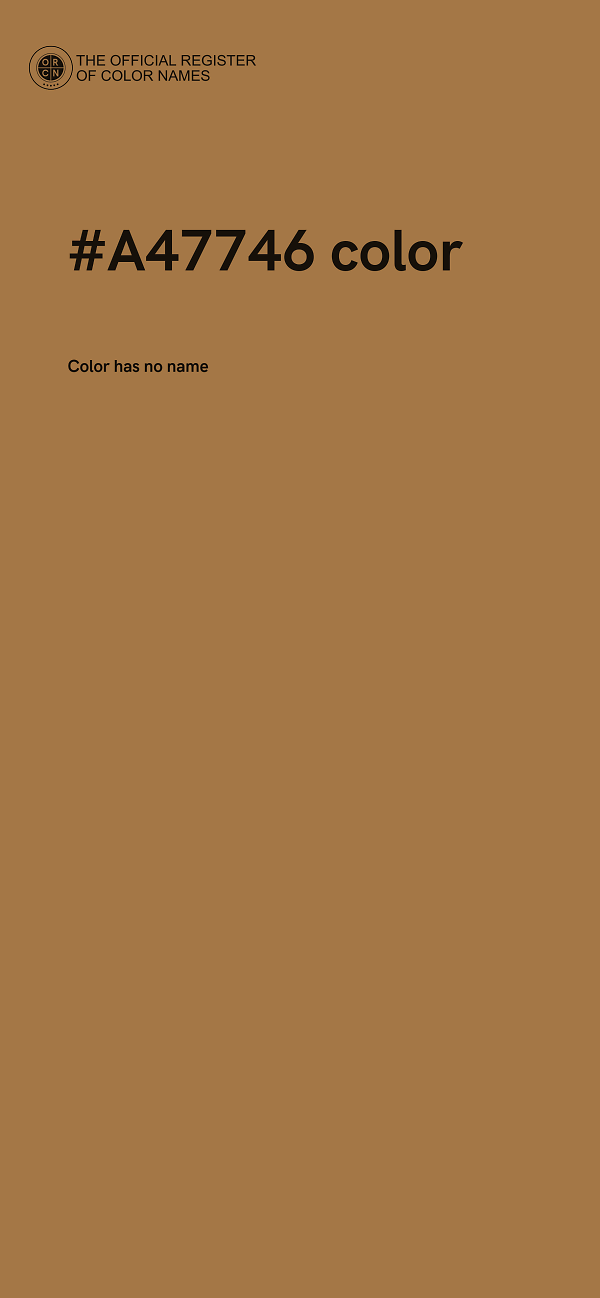 #A47746 color image