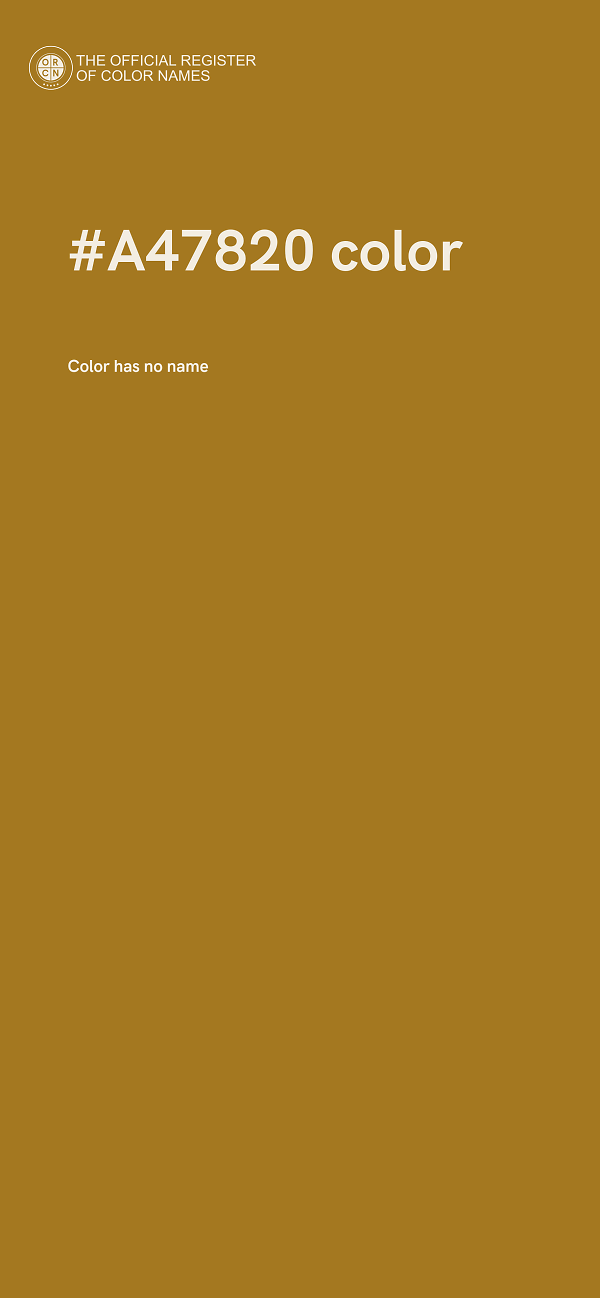 #A47820 color image