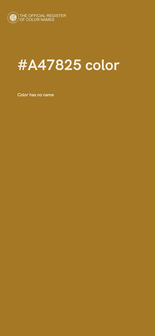 #A47825 color image