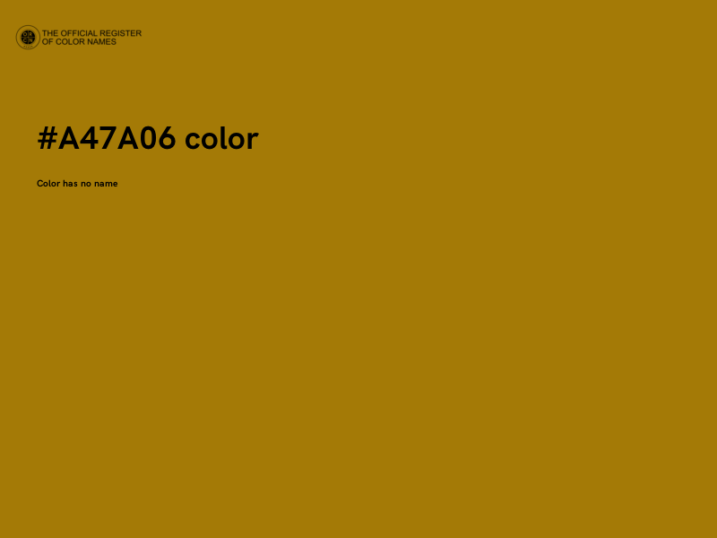 #A47A06 color image