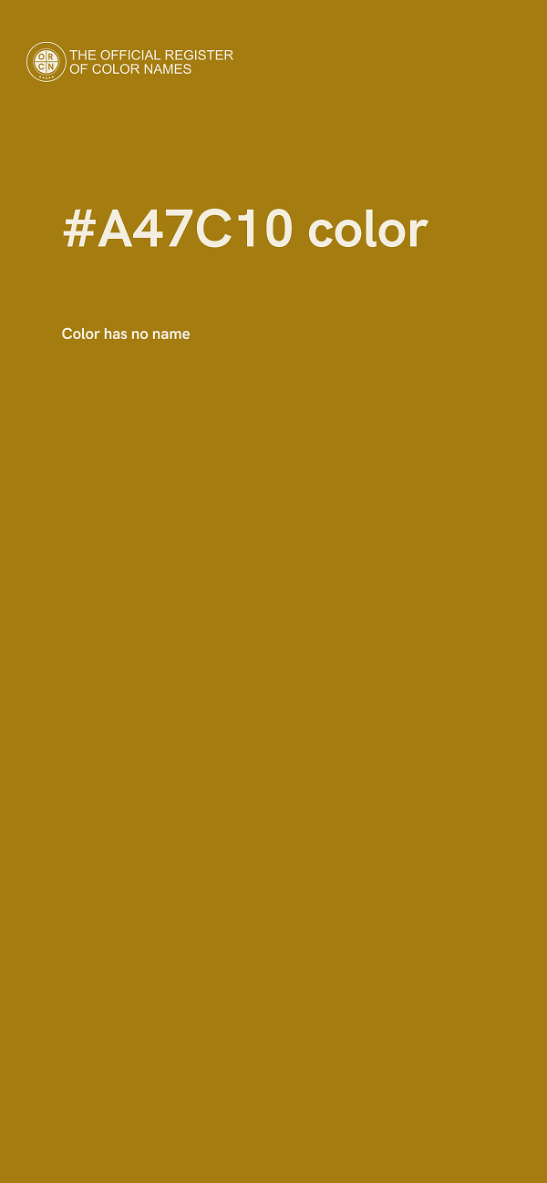 #A47C10 color image
