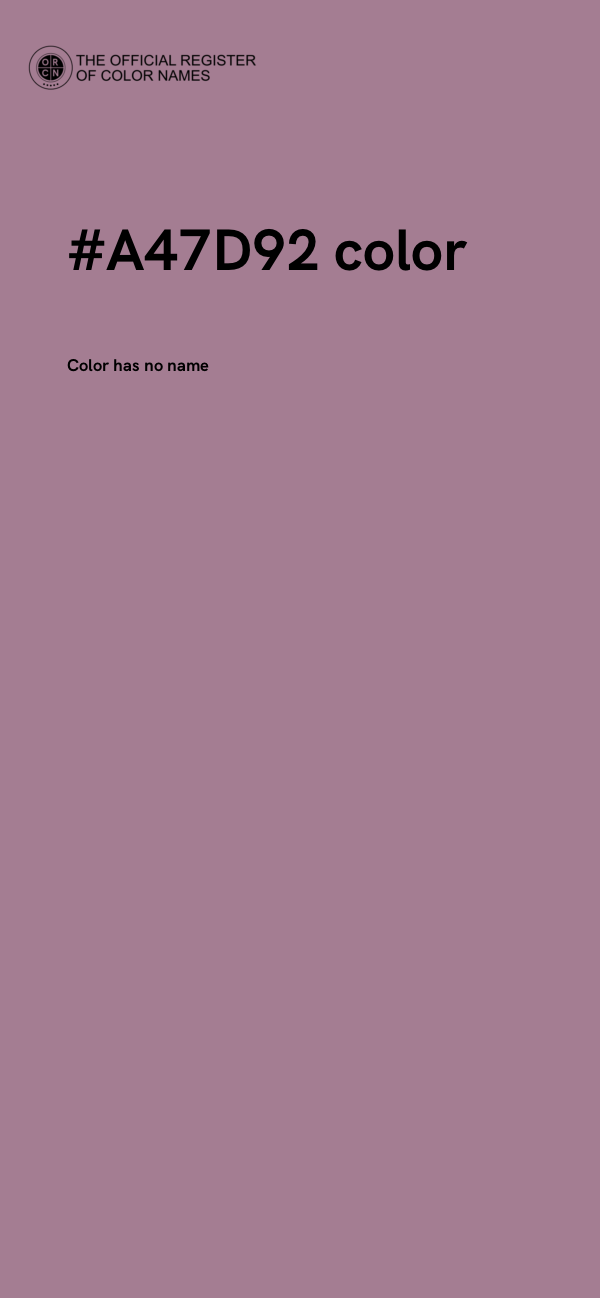 #A47D92 color image