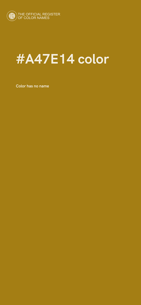 #A47E14 color image