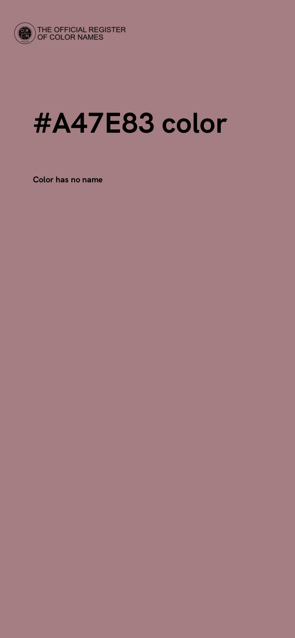 #A47E83 color image