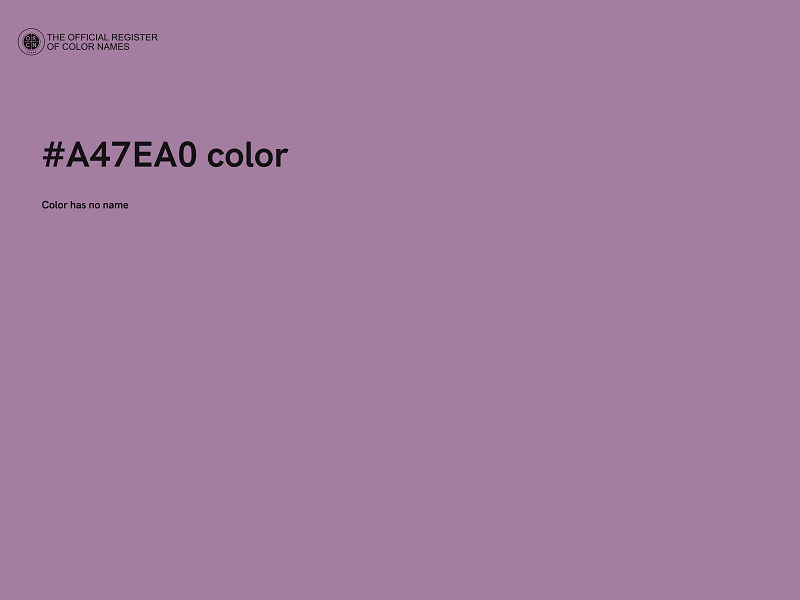 #A47EA0 color image