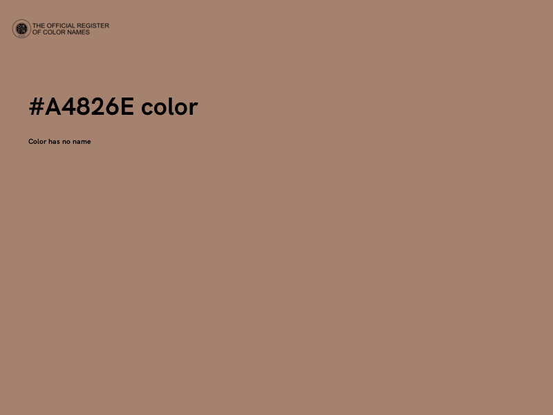 #A4826E color image