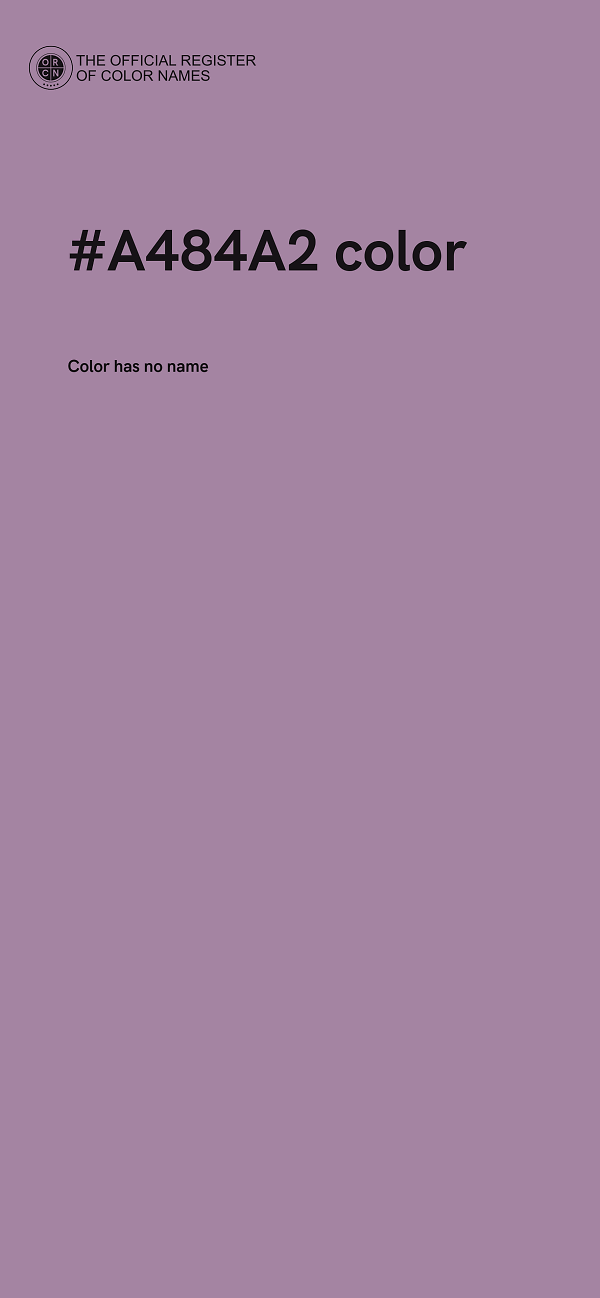 #A484A2 color image