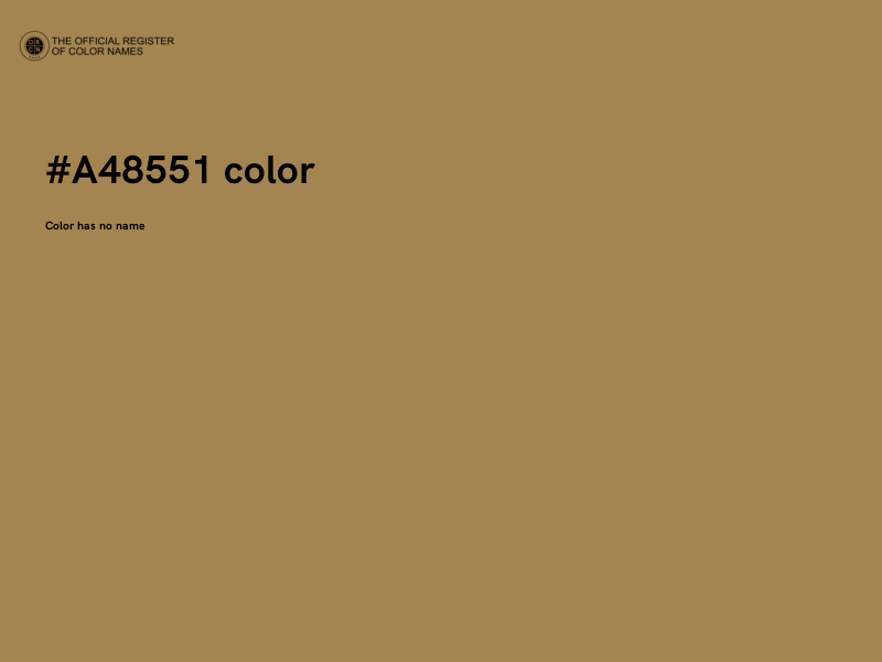 #A48551 color image