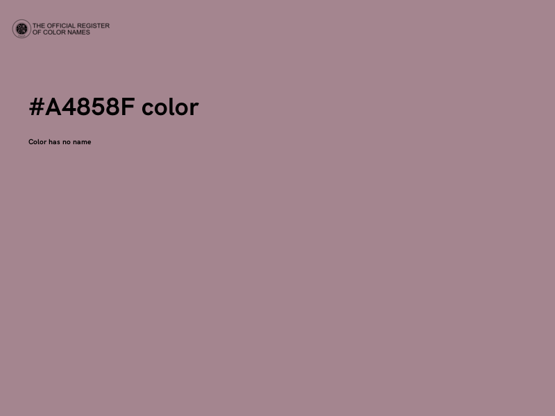 #A4858F color image