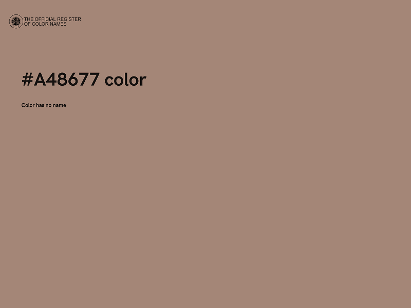 #A48677 color image