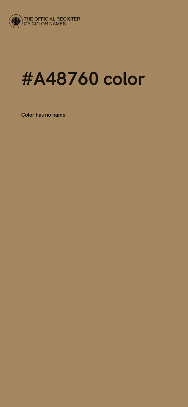 #A48760 color image