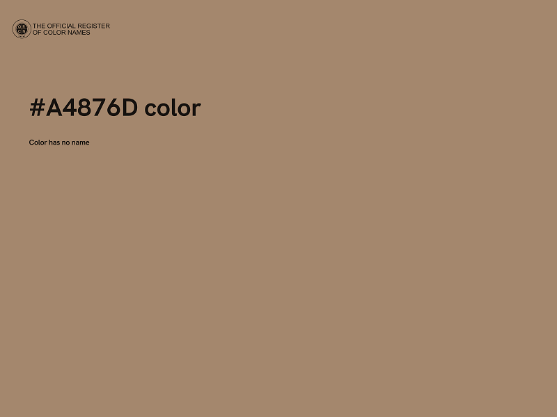 #A4876D color image