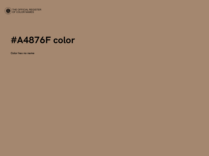 #A4876F color image