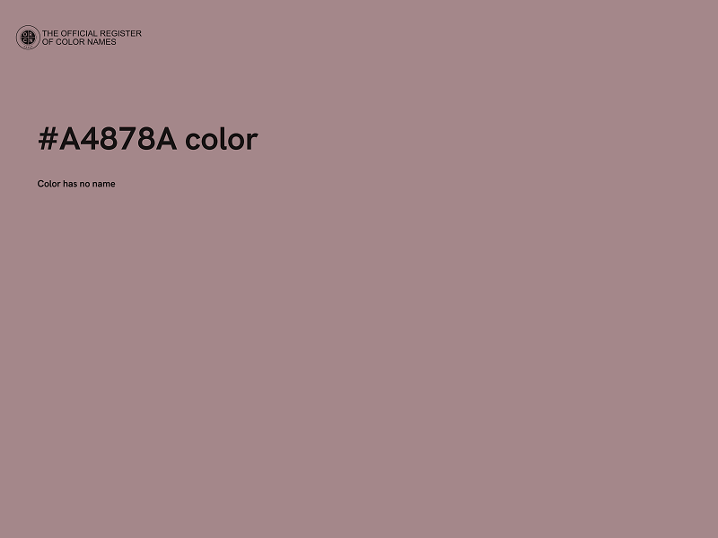 #A4878A color image