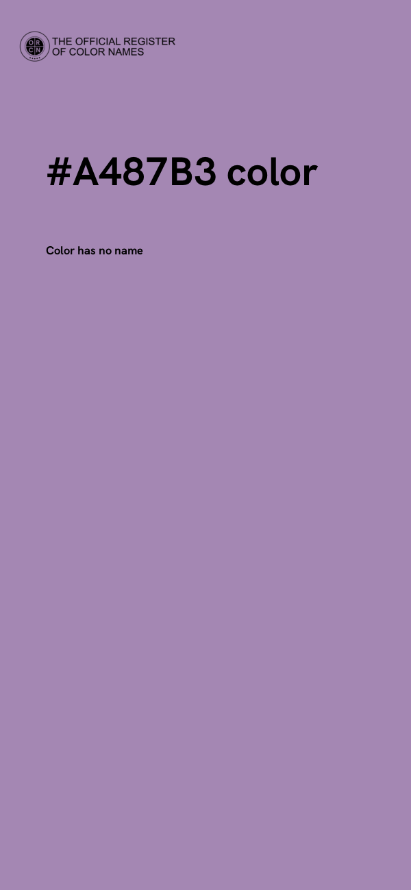 #A487B3 color image