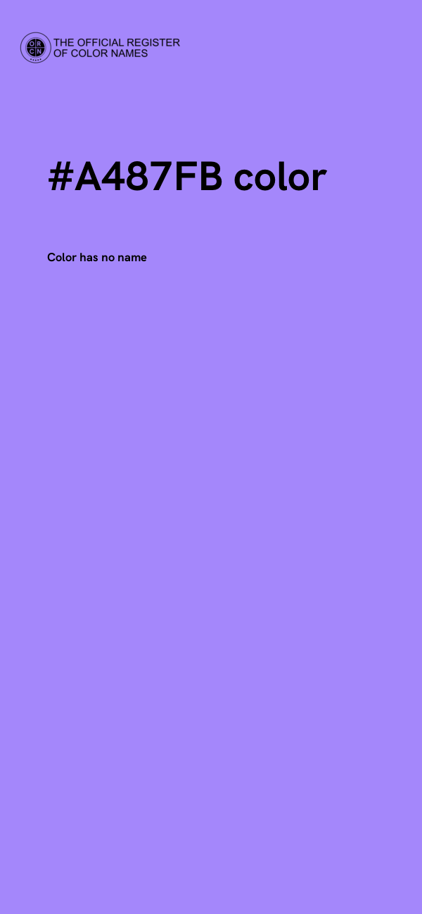 #A487FB color image