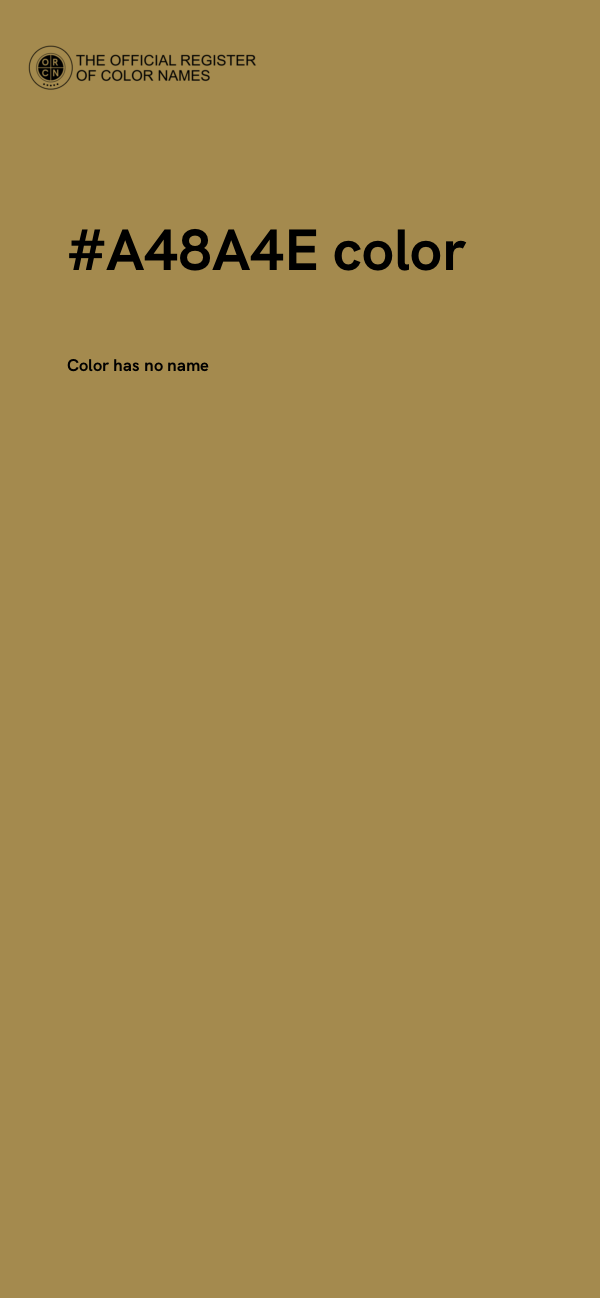#A48A4E color image