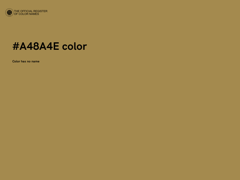 #A48A4E color image
