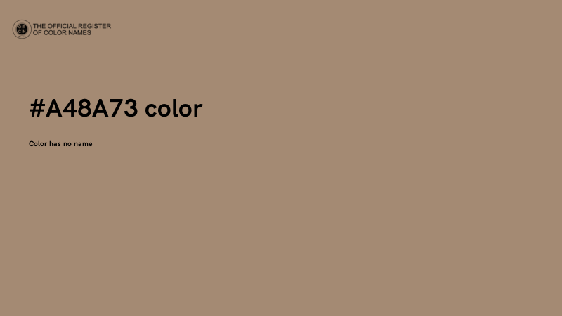 #A48A73 color image