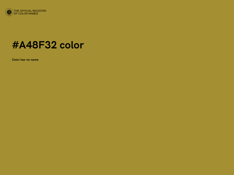 #A48F32 color image