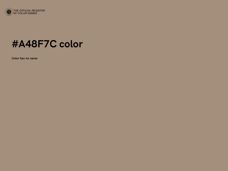 #A48F7C color image