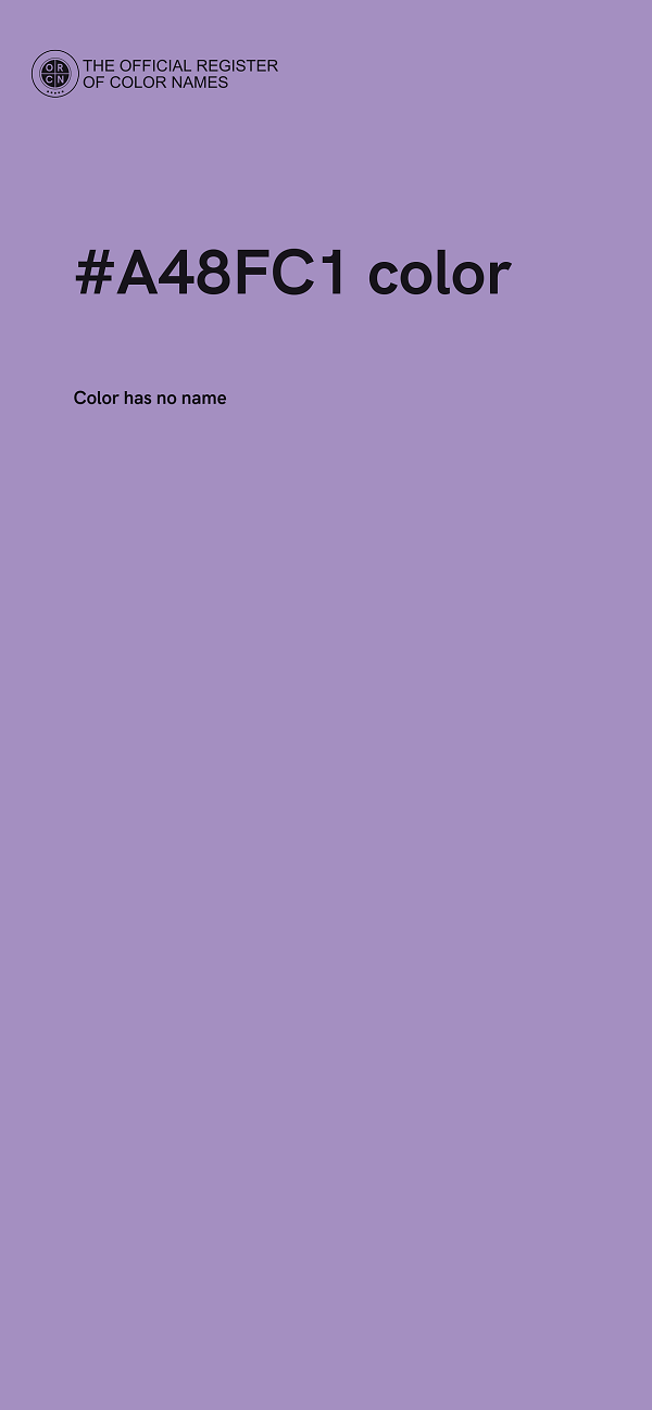 #A48FC1 color image