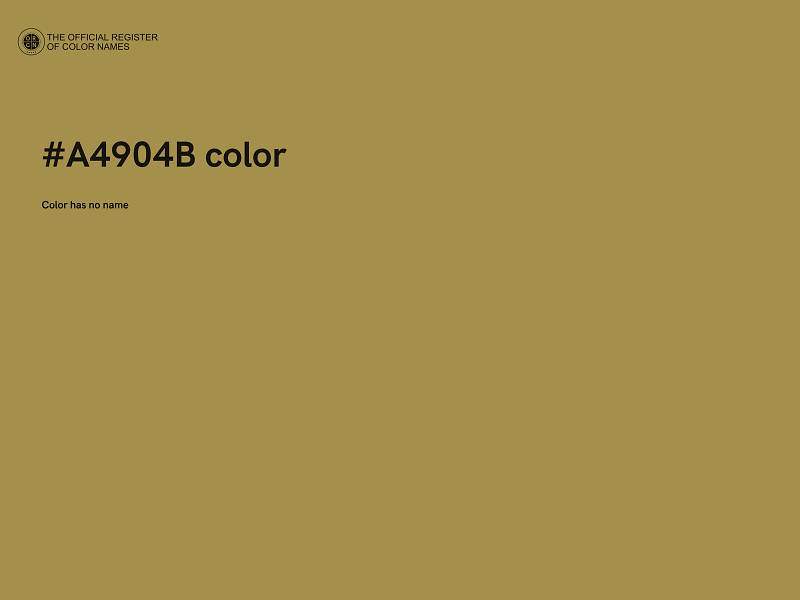 #A4904B color image