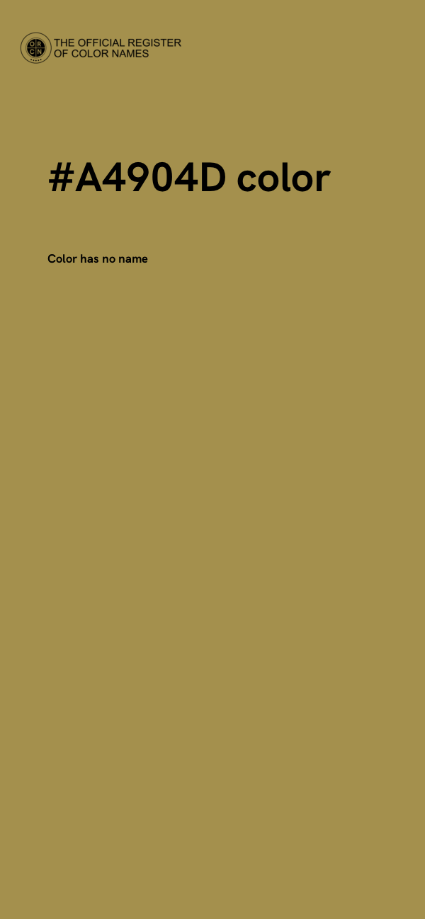 #A4904D color image
