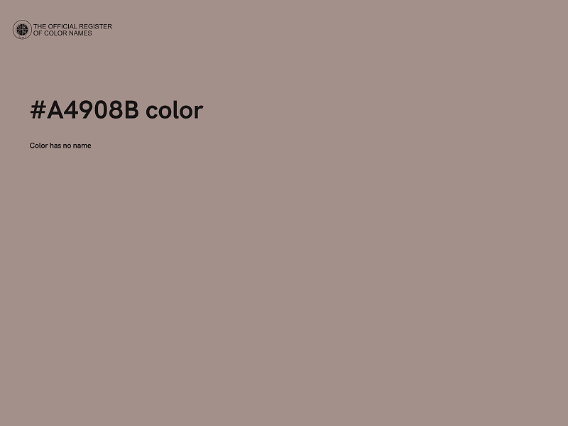 #A4908B color image