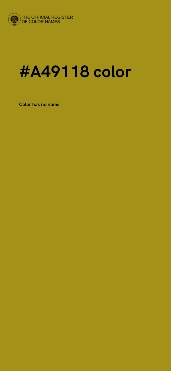 #A49118 color image