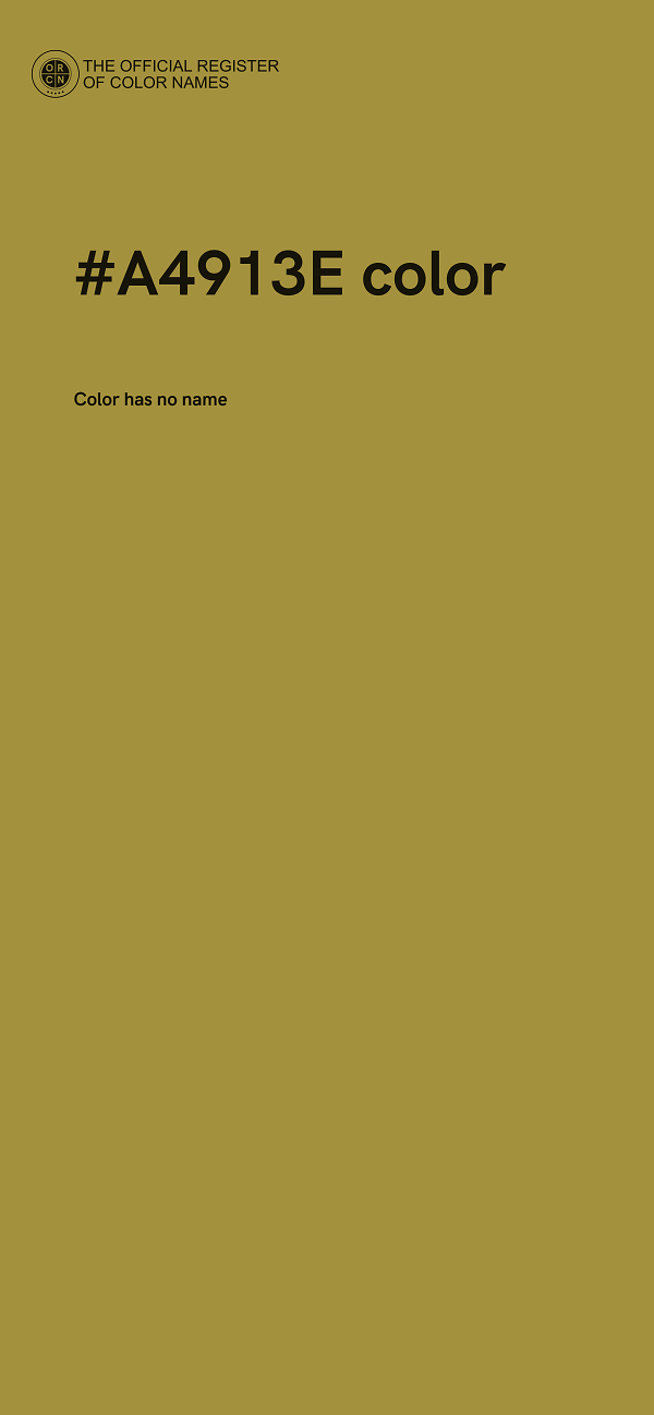#A4913E color image