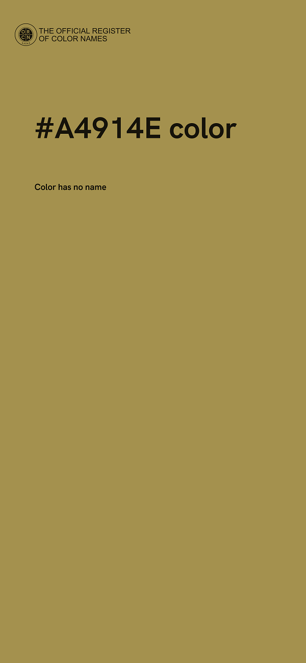 #A4914E color image