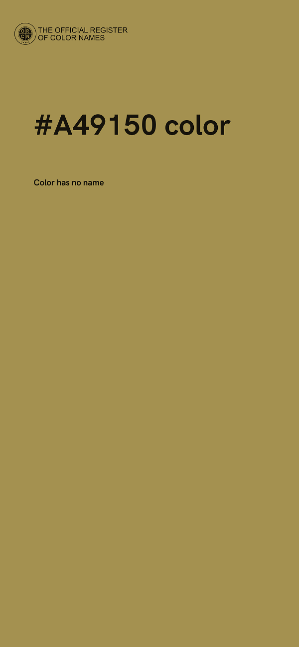 #A49150 color image