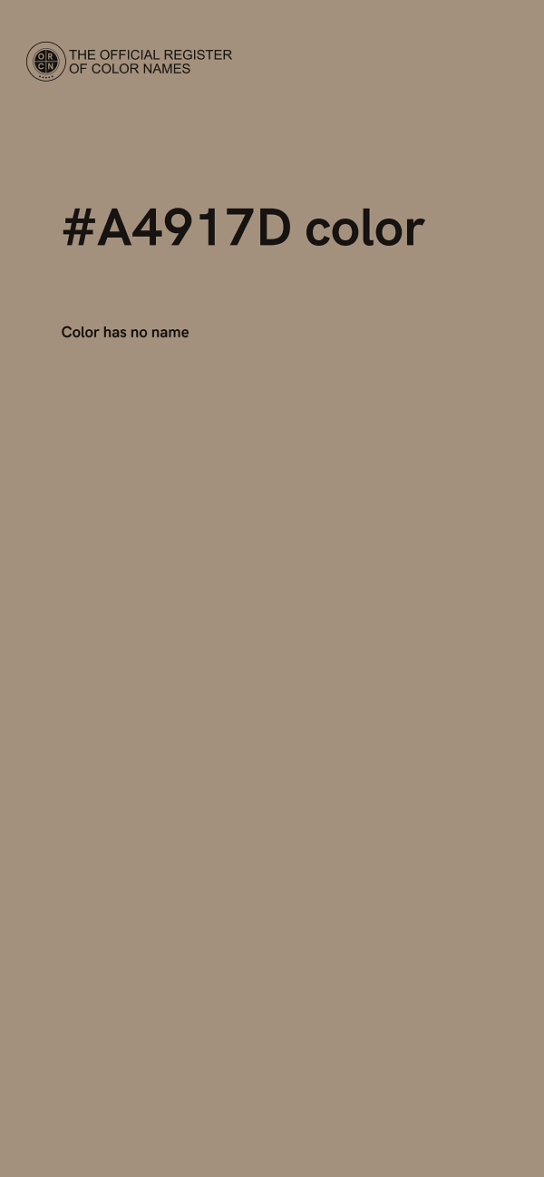 #A4917D color image