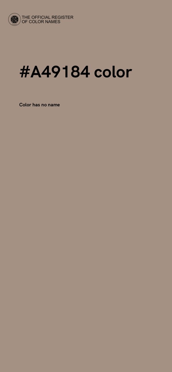 #A49184 color image