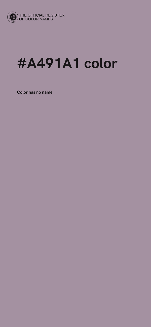 #A491A1 color image