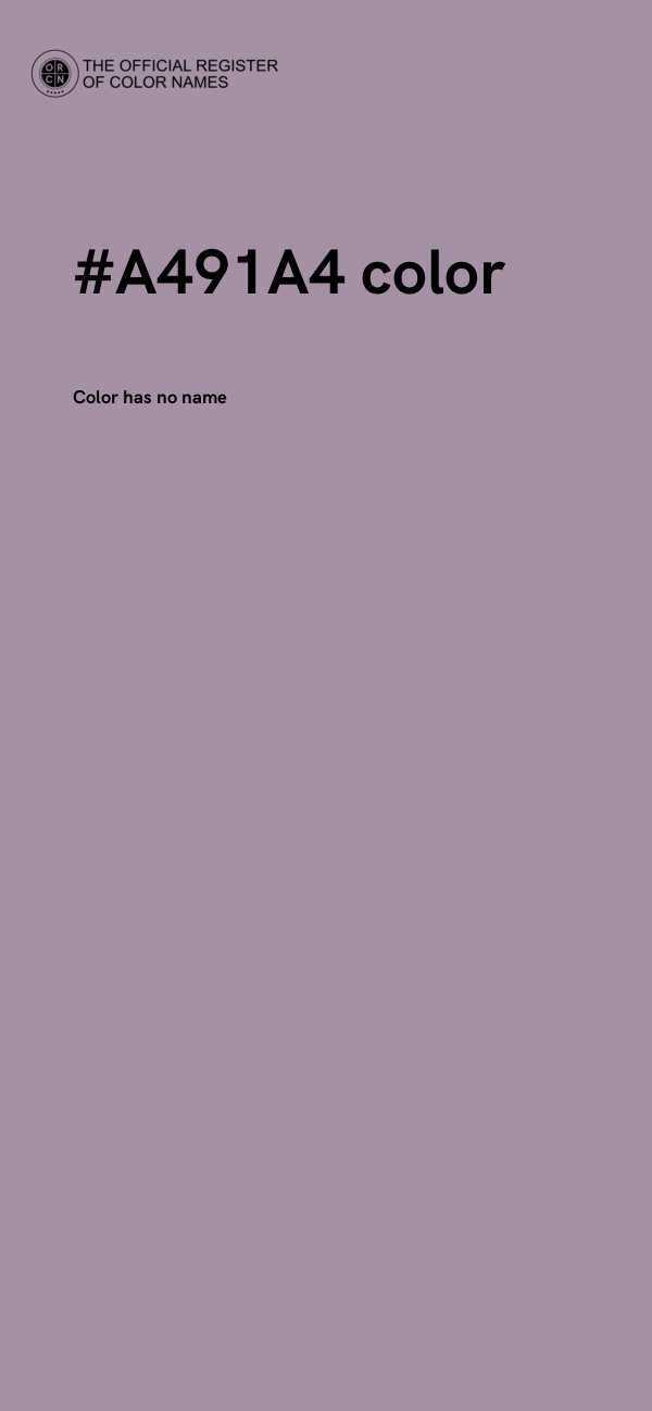 #A491A4 color image