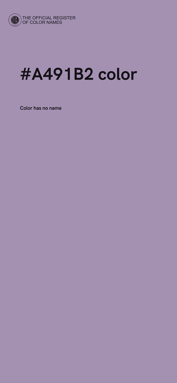 #A491B2 color image