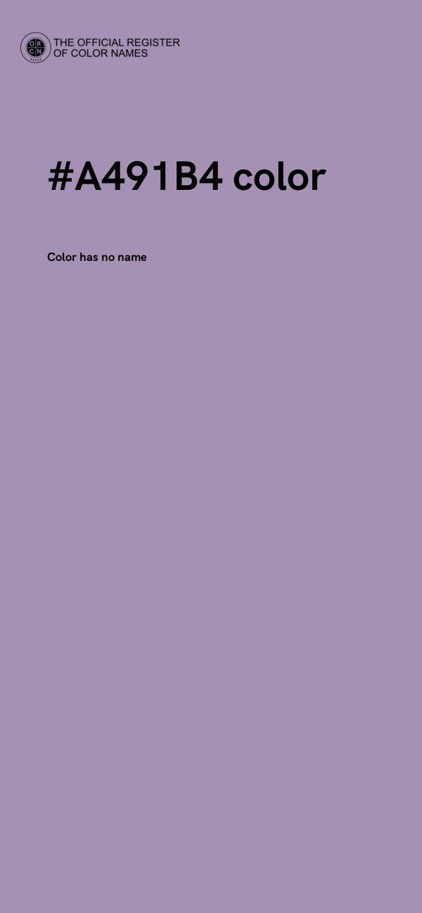 #A491B4 color image