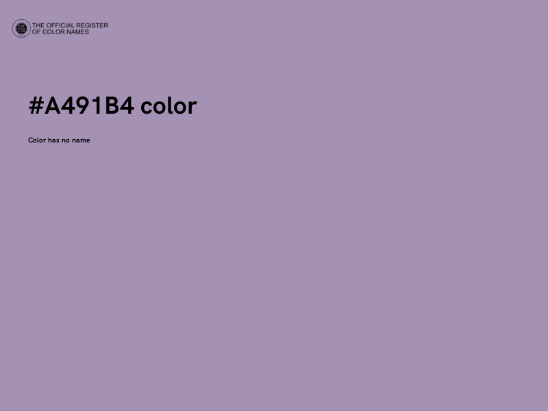 #A491B4 color image