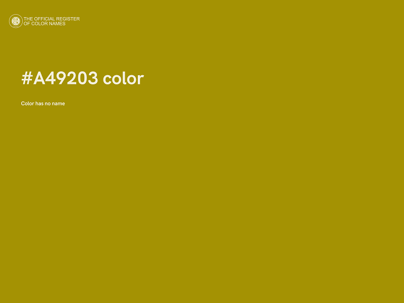 #A49203 color image