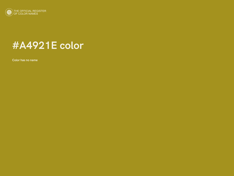 #A4921E color image