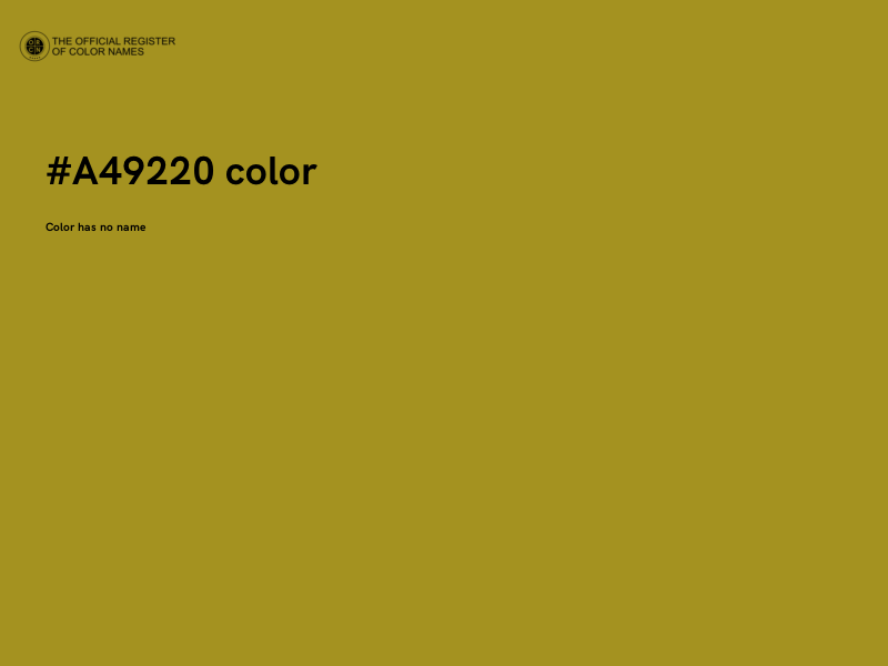#A49220 color image