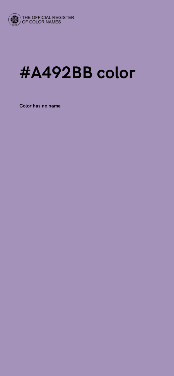 #A492BB color image