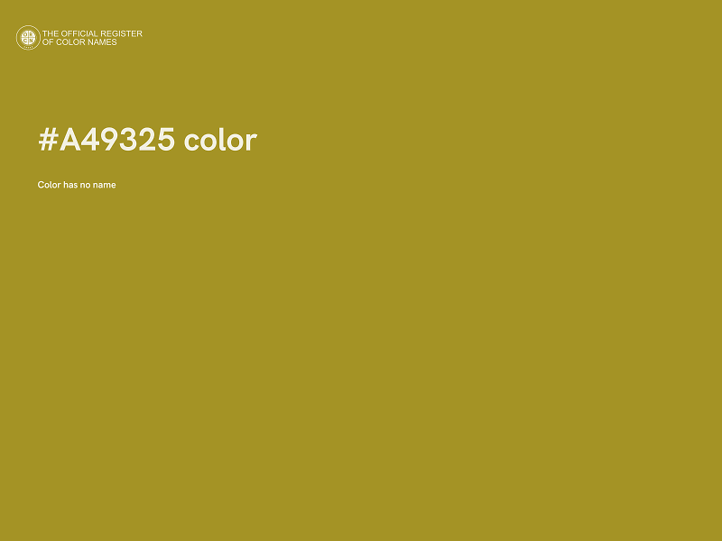 #A49325 color image
