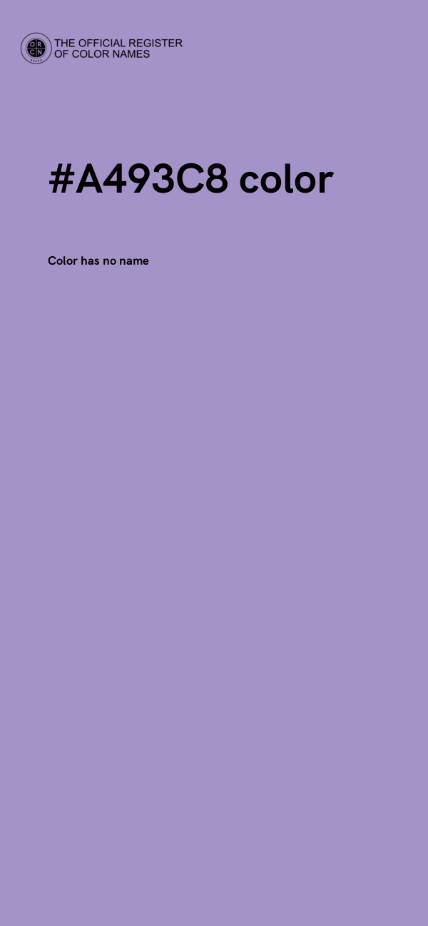 #A493C8 color image