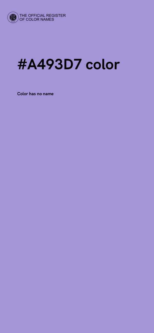 #A493D7 color image