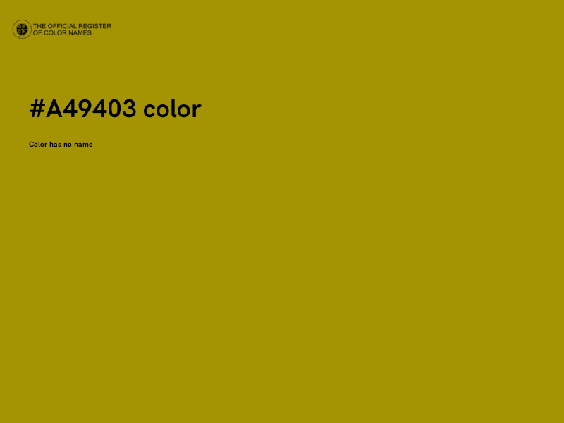 #A49403 color image