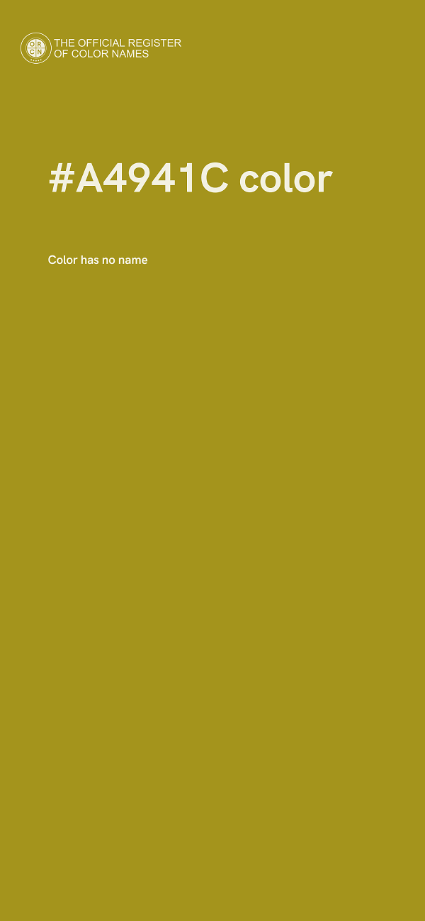 #A4941C color image