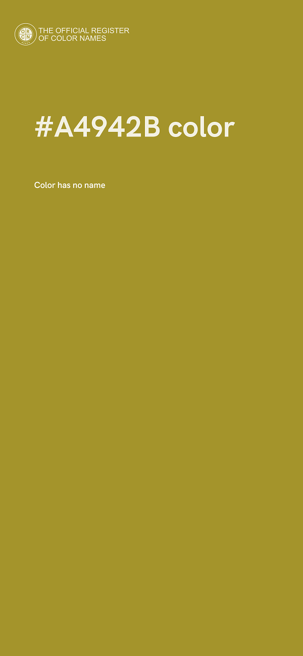 #A4942B color image